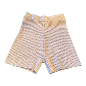 Pink Sweater Shorts Size XS Knit Ribbed